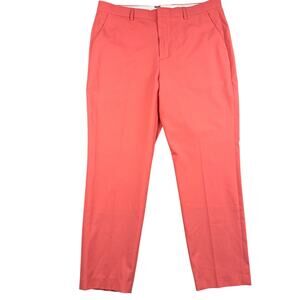 Express Slim Fit Dress Pants 36x32 Coral Pink Mens Stretch Flat Front